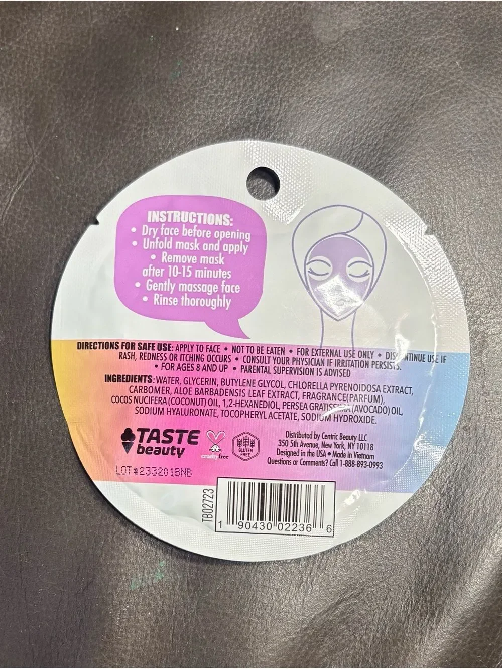 3 New La La La Llama Cotton Candy Hydrating Face Mask - Colorful Packaging